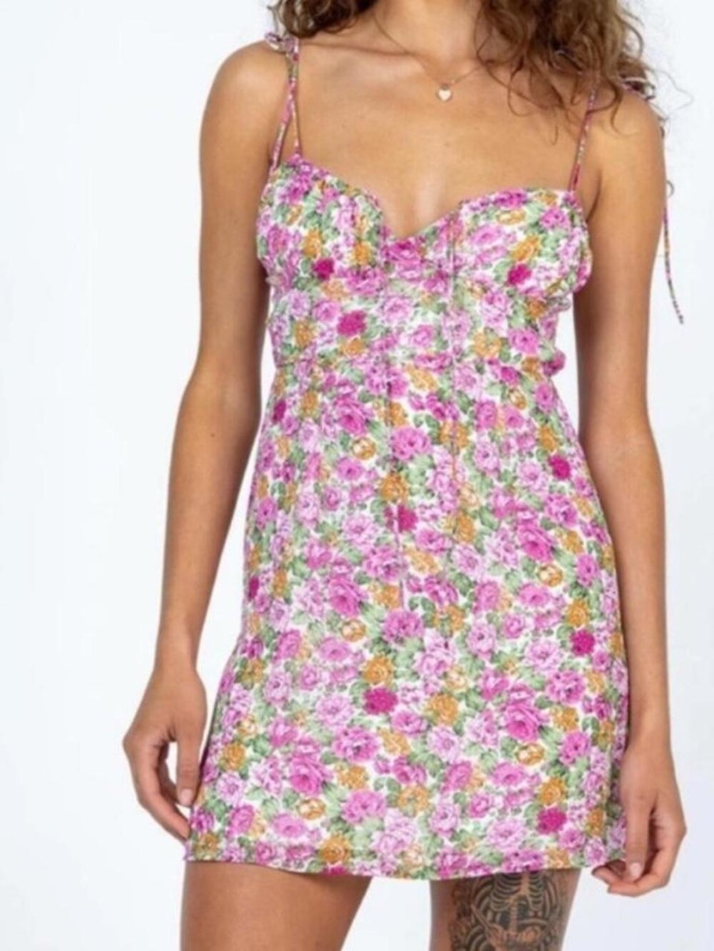 Princess Polly mini floral dress with tie straps